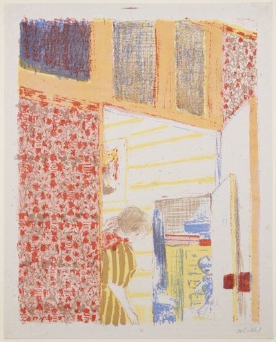 Landschaften und Innenräume: Innenraum mit rosa Tapete III tekijältä Edouard Vuillard