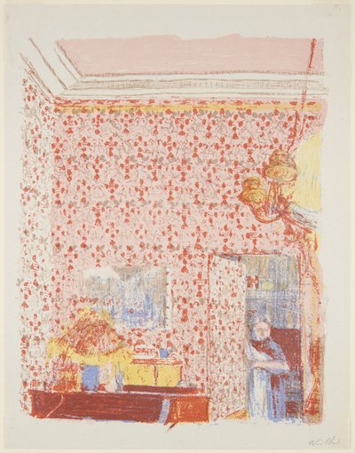 Landschaften und Innenräume: Innenraum mit rosa Tapete I tekijältä Edouard Vuillard