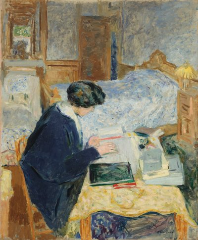 Lucy Hessel lukemassa tekijältä Edouard Vuillard