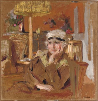 Lucy Hessel mustassa samettinauhassa, n. 1921-25 tekijältä Edouard Vuillard