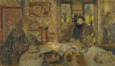 Lounas. Misia ja Cipa Villeneuvessa, 1897 tekijältä Edouard Vuillard