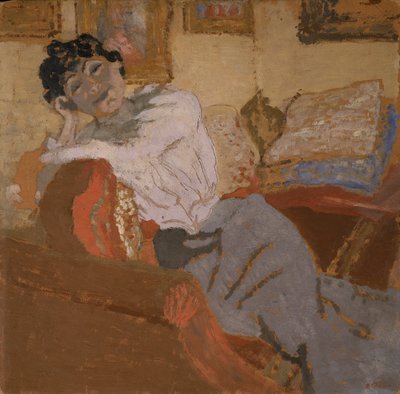 Madame Hessel au Sofa (Madame Hessel sohvalla) tekijältä Edouard Vuillard