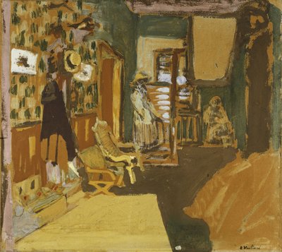 Rouva Hessel käytävässä, n. 1909 tekijältä Edouard Vuillard