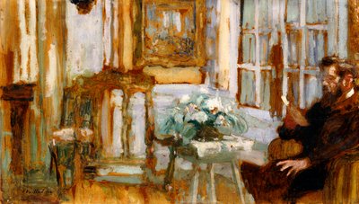 Monsieur Arthur Fontaine olohuoneessaan, 1904 tekijältä Edouard Vuillard