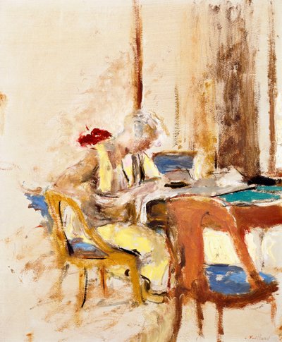 Lukeminen Pienessä Salissa tekijältä Edouard Vuillard