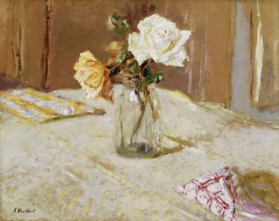 Ruusuja lasimaljakossa tekijältä Edouard Vuillard