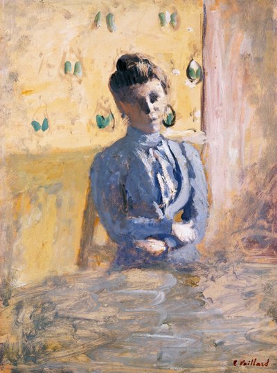 Istuva nainen sinisessä, n. 1899 tekijältä Edouard Vuillard
