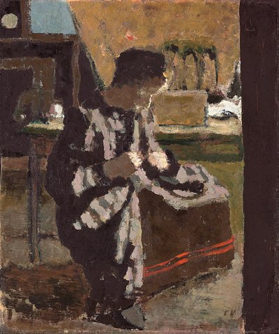 Ompelu; La couture, n. 1893 tekijältä Edouard Vuillard