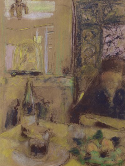 Taiteilijan äiti lukemassa (pastelli) tekijältä Edouard Vuillard