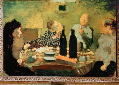 Perhe aterian jälkeen tekijältä Edouard Vuillard