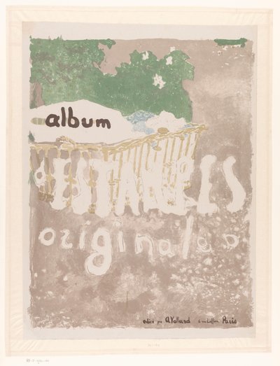 Titelprent voor: Vollard-gallerian alkuperäisten tulosteiden albumi, vol. 2 Alkuperäisten tulosteiden albumi (otsikko esineessä) tekijältä Edouard Vuillard