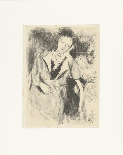 Nainen istuu tuolilla Jeune femme accoudée tekijältä Edouard Vuillard