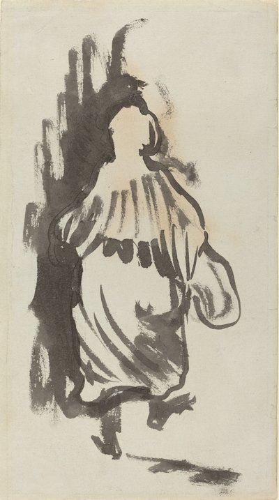 Kävelevä hahmo takaa katsottuna, n. 1894. tekijältä Edouard Vuillard