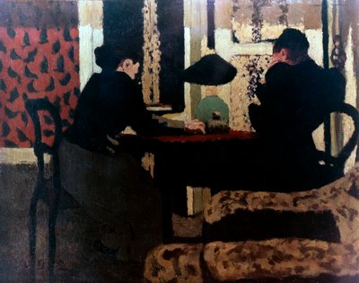 Naiset lampun valossa, 1892 tekijältä Edouard Vuillard