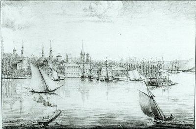New York lännestä, de Montule, 1821:n kokoelmasta "Karttoja ja näkymiä matkasta Amerikassa Italiassa Sisiliassa ja Egyptissä" tekijältä Edouard de Montule