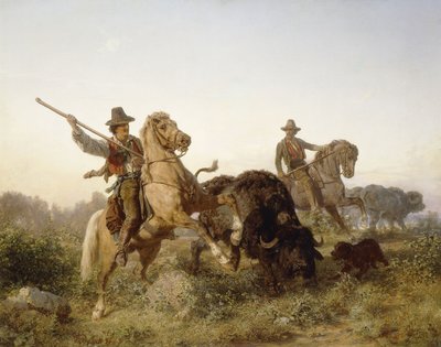 Herding Water Buffalo, 1862 tekijältä Edouard van den Bosch