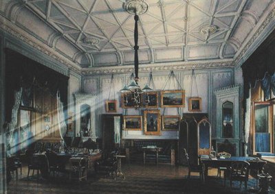 Sininen tutkimus keisari Aleksanteri II:sta (1818-81) Farm Palacessa, 1860 (wc paperilla) tekijältä Eduard Hau