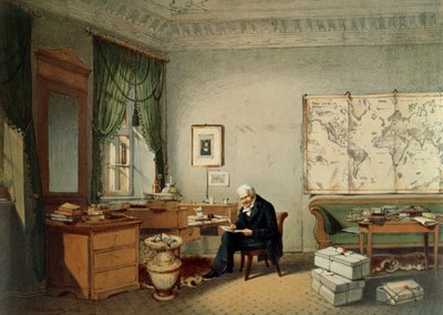 Paroni Alexander von Humboldt (1769-1859) tutkimuksessaan tekijältä Eduard Hildebrandt