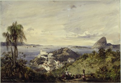 Rio de Janeiron lahti ja Corcovado tekijältä Eduard Hildebrandt