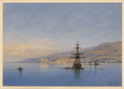 Castello di Miramare Grignanon lahdella Triesten lähellä tekijältä Eduard Hildebrandt