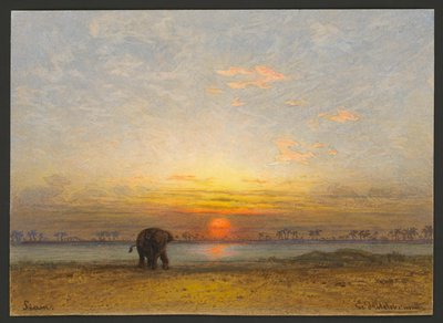 Auringonlasku Siamissa tekijältä Eduard Hildebrandt