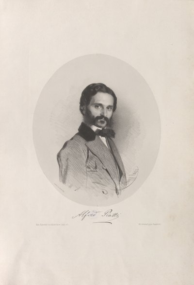 Sellisti ja säveltäjä Alfredo Piatin muotokuva 1822-1901, 1858. tekijältä Eduard Kaiser