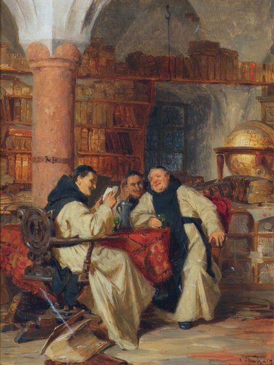 Luostarin kirjastossa tekijältä Eduard Theodor Ritter von Grützner