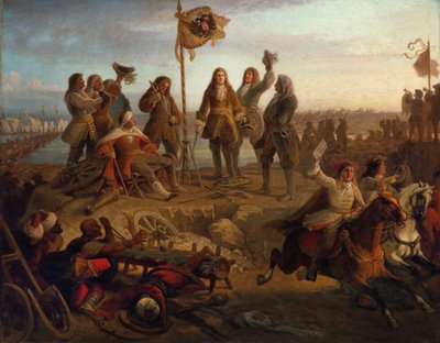 Prinssi Eugene lähettää keisarin luo sanansaattajan, joka ilmoittaa hänelle voitostaan…, noin 1860. tekijältä Eduard von Engerth