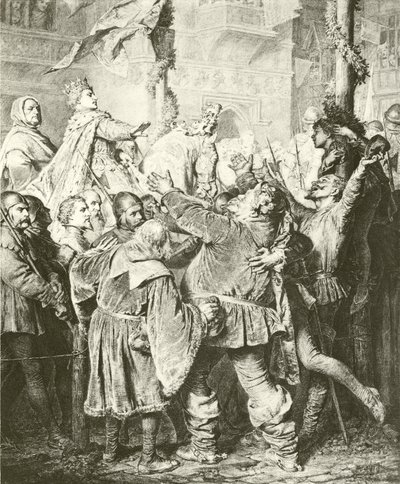 Henry V hylkää Falstaffin (syväpaino) tekijältä Eduard von Grutzner