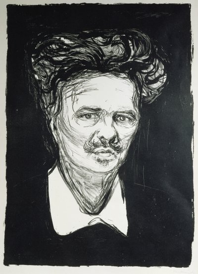 August Strindberg (litho) tekijältä Edvard Munch
