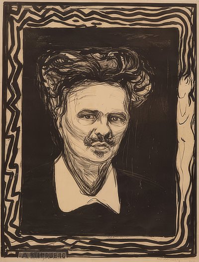August Strindberg. 1896 tekijältä Edvard Munch