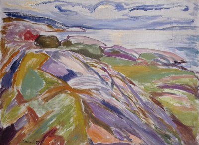 Rannikkomaisema, Hvitsten tekijältä Edvard Munch