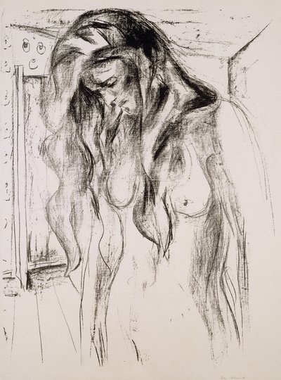itkevä tyttö; itkevä tyttö tekijältä Edvard Munch