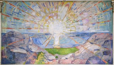 Aurinko. 1911-16 tekijältä Edvard Munch