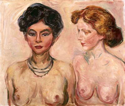 Kaksoismuotokuva (blondi ja musta); Kaksoismuotokuva (blondi ja musta) tekijältä Edvard Munch