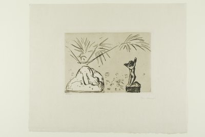Sisustus veistoksella tekijältä Edvard Munch