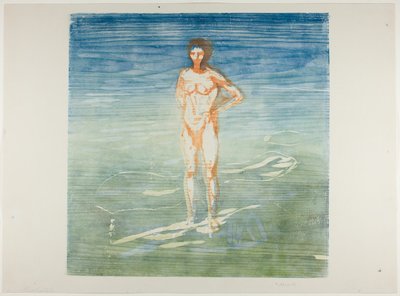 Mies uimassa tekijältä Edvard Munch