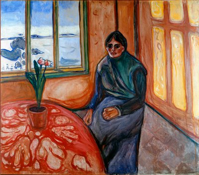 Edvard Munchin (1863-1944) Melankolia (Laura) maalaus 1899 su. 110x126 cm Oslo, Municipal Art Collections Munch Museum (Musee Munch) tekijältä Edvard Munch