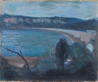 Kuunvalo Välimeren rannalla tekijältä Edvard Munch