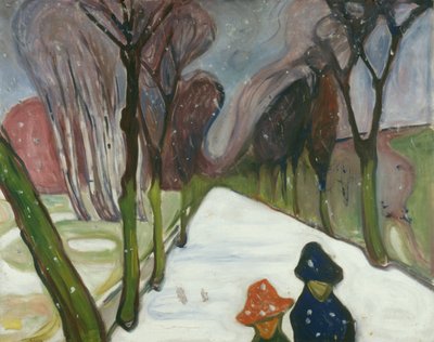 Uusi lunta Avenuella tekijältä Edvard Munch