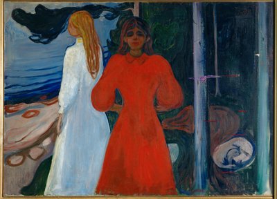 Punainen ja valkoinen (öljy kankaalle) tekijältä Edvard Munch