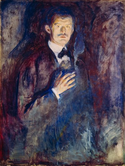 Omakuva savukkeen kanssa tekijältä Edvard Munch