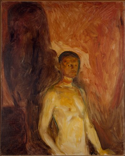 Edvard Munchin (1863-1944) omakuva helvetissä 1895 noin. Aurinko. 81,5x65,5 cm Oslo, Municipal Art Collections Munch Museum (Musee Munch) tekijältä Edvard Munch
