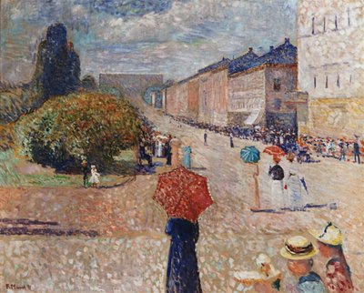 Kevätpäivä Karl Johan Streetillä tekijältä Edvard Munch