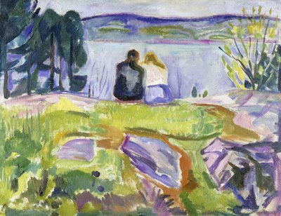 Kevät (Rakastajat rannalla) tekijältä Edvard Munch