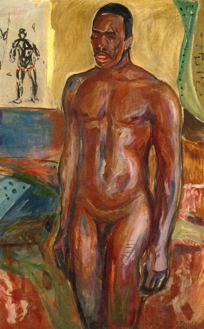Seisoo alasti Afrikkalainen tekijältä Edvard Munch