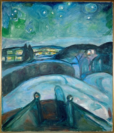 Starry Night, Ekely (maalaus kankaalle) tekijältä Edvard Munch