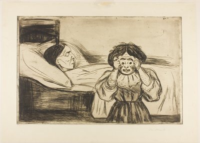 Kuollut äiti ja hänen lapsensa tekijältä Edvard Munch