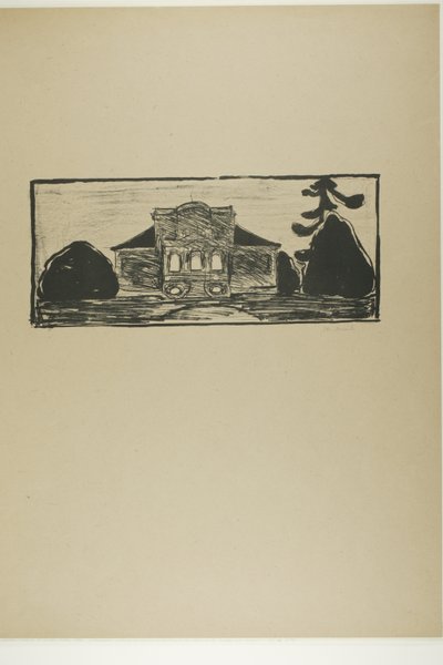 Tohtori Linden talon edessä oleva puutarha tekijältä Edvard Munch