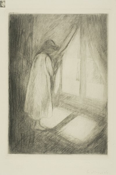 Tyttö ikkunassa tekijältä Edvard Munch